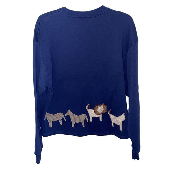 Jerzees Vintage Folk Art Crew Neck Sweatshirt Women Large - Picture 5 of 6